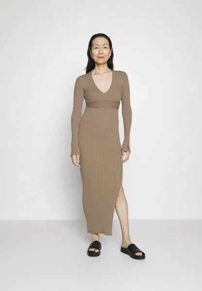 Широкое платье Calvin Klein ЧУВСТВЕННОЕ ПЛАТЬЕ ICONIC, прохладный землистый цвет
