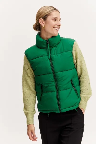 Утепленный жилет b.young Kurz BYBOMINA WAISTCOAT 3 20811749, зеленый