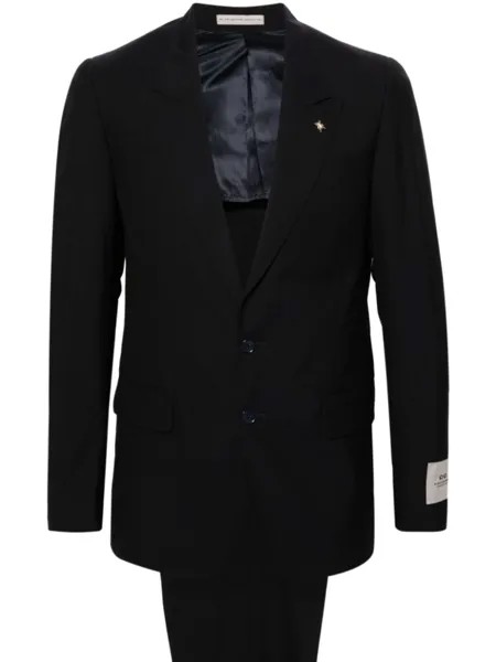 Костюм однобортный из натуральной шерсти Corneliani, синий