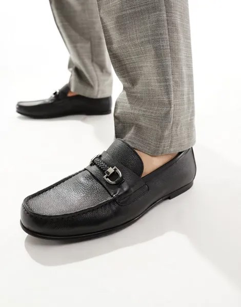 WALK LONDON - Luigi Rope - Черные кожаные лоферы