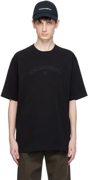 Черная футболка с принтом Dolce&Gabbana, цвет Black