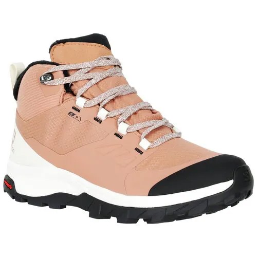 Ботинки хайкеры  Salomon L41441400, демисезонные, водонепроницаемые, высокие, укрепленный мысок, размер 3.5 / 21.5, бежевый