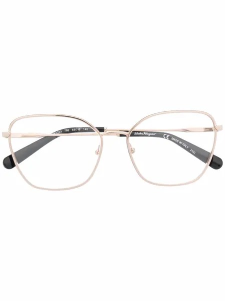 Salvatore Ferragamo Eyewear очки в массивной оправе с логотипом