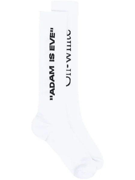 Off-White носки с надписью Adam Is Eve