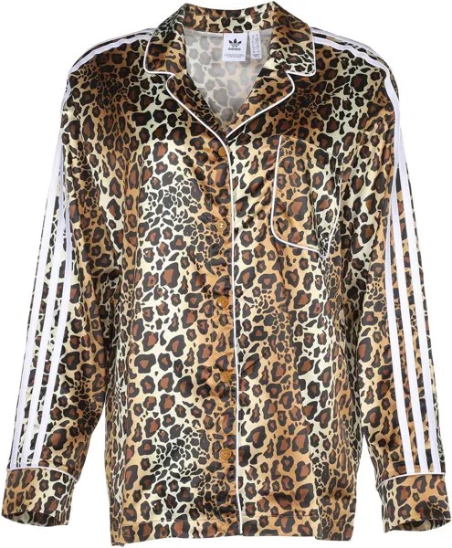 Рубашка Satin Button-Up adidas, цвет Multicolor/Mesa