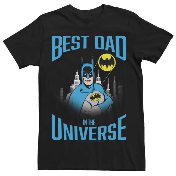 Мужская футболка Batman Best Dad In The Universe DC Comics, черный
