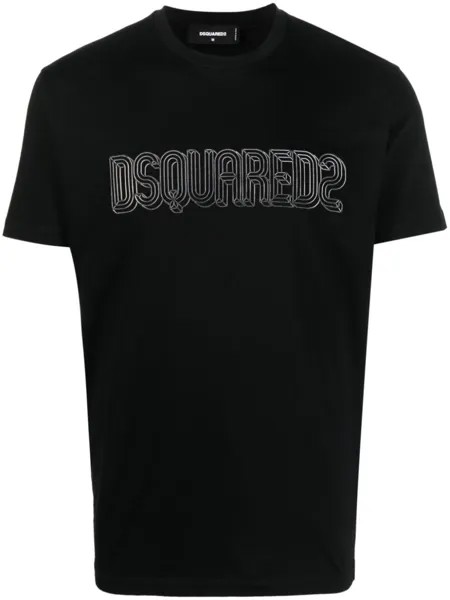 Dsquared2 logo-print cotton T-shirt, черный
