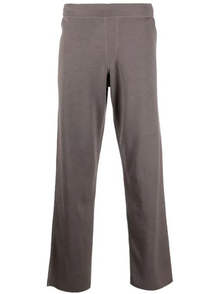 Brioni спортивные брюки с кулиской, коричневый