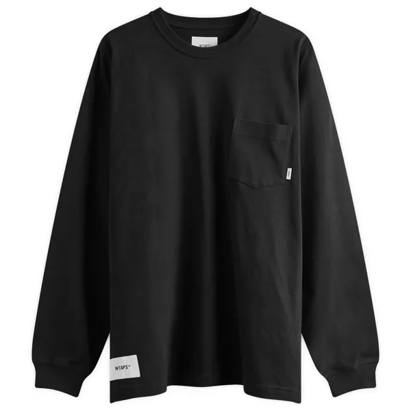 Лонгслив Wtaps 12 Long Sleeve Printed, черный