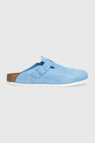 Шлепанцы Boston из замши Birkenstock, синий