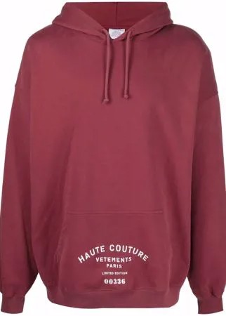 VETEMENTS худи с кулиской и логотипом