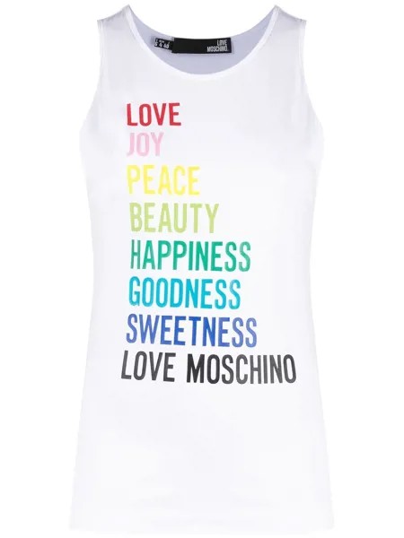 Love Moschino топ без рукавов с надписью