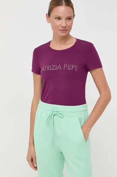 Футболка Patrizia Pepe, фиолетовый
