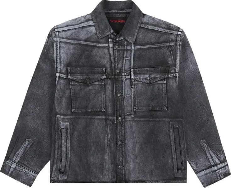 Рубашка Ottolinger Oversized Denim 'Black', черный