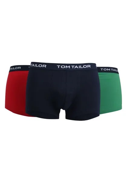 Мужские базовые боксеры, набор из 3 шт TOM TAILOR, цвет Dunkelblau Rot