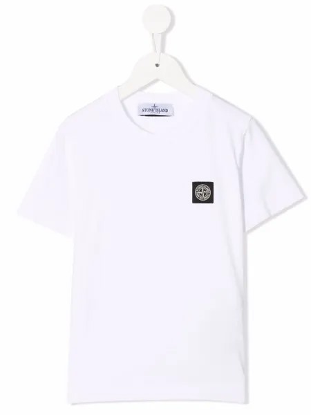 Stone Island Junior футболка с нашивкой-логотипом