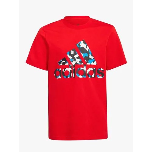 Футболка adidas, размер 152, красный
