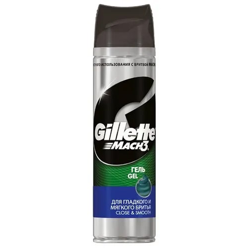 Гель для гладкого и мягкого бритья Mach3 Gillette, 200 мл