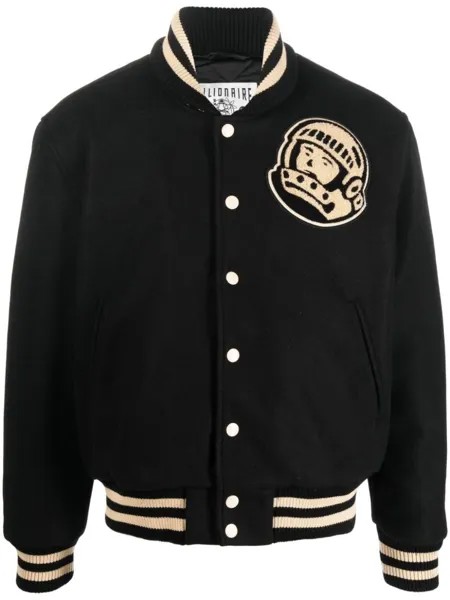 Бомбер в полоску с логотипом Billionaire Boys Club, черный