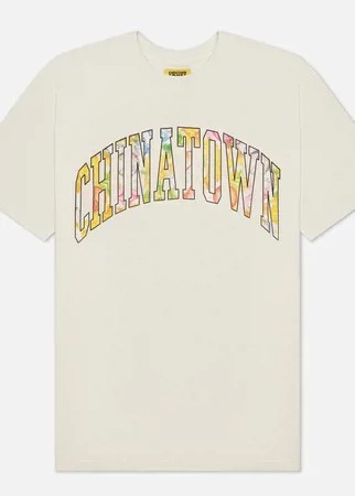 Мужская футболка Chinatown Market Watercolor Arc, цвет бежевый, размер S