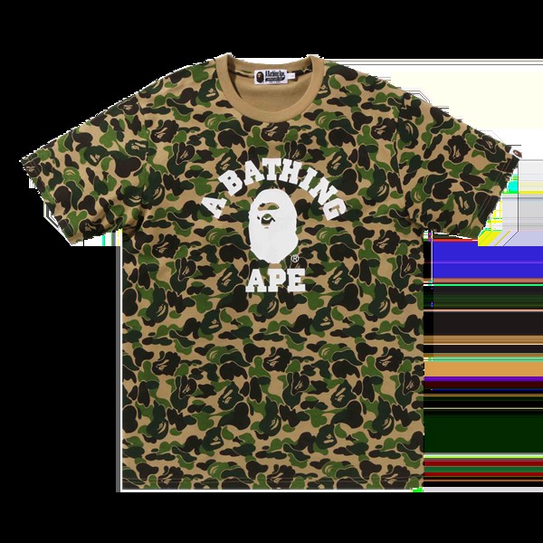 Футболка BAPE ABC Camo College 'Green', зеленый