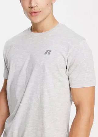 Серая футболка с логотипом Russell Athletic-Серый