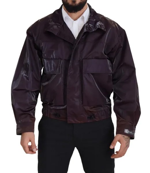 Куртка DOLCE - GABBANA Фиолетовая мужская байкерская куртка из нейлона с воротником. XS 2500 долларов США
