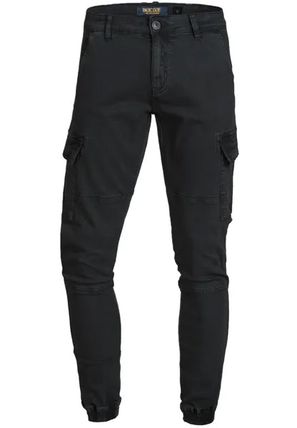 Зауженные брюки-карго INDICODE JEANS August, черный