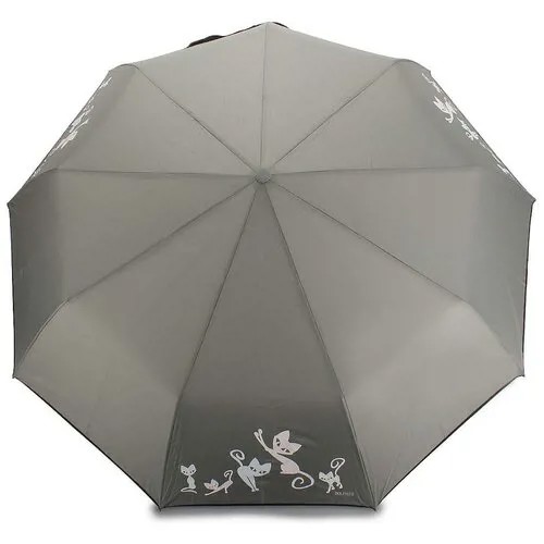 Женский зонт автомат с проявляющимся рисунком 605 Grey