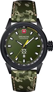 Швейцарские наручные  мужские часы Swiss military hanowa SMWGB2100130. Коллекция Platoon Night Vision