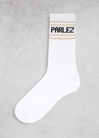 Белые носки с полосками песочного цвета Parlez-Белый