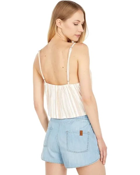 Топ Roxy Tiny Mutinies Strappy Top, цвет Golden Ochre Stripe