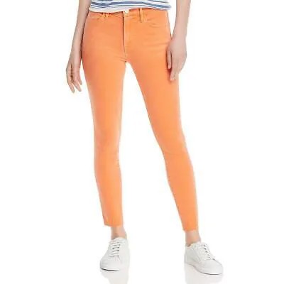 Женские оранжевые джинсы-скинни Frame Denim со средней посадкой и необработанным краем 24 BHFO 4741
