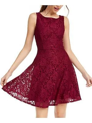 Женское бордовое мини-платье SPEECHLESS без рукавов + расклешенное платье для юниоров XXS