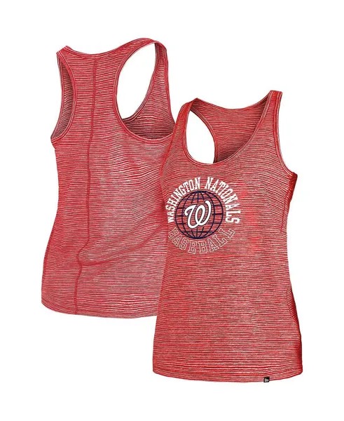 Женская красная майка Washington Nationals Active Racerback New Era, красный