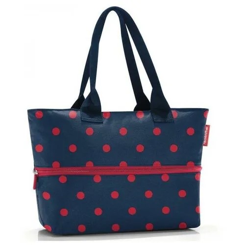 Шоппер женский Reisenthel Shopper E1 Mixed Dots Red RJ3075, сумка шоппер, с принтом, с карманом, мягкий
