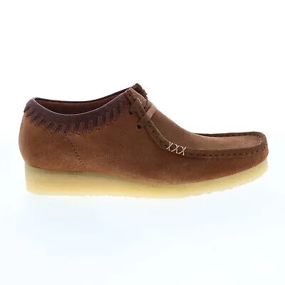 Clarks Wallabee 26165806 Мужские коричневые замшевые оксфорды и повседневная обувь на шнуровке 11