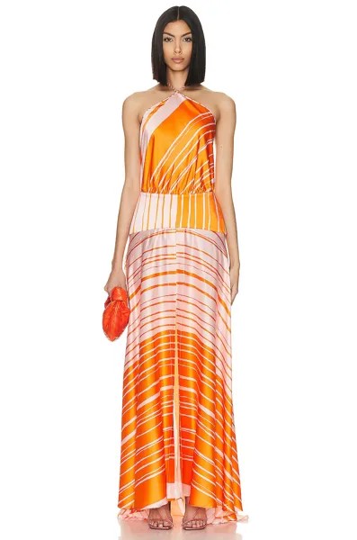 Платье Silvia Tcherassi Agnese, цвет Orange & Pink Stripe