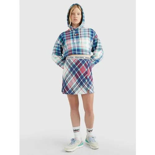 Худи TOMMY HILFIGER, размер M, голубой, белый