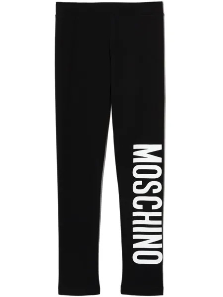 Moschino Kids легинсы с логотипом