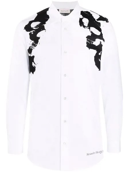 Alexander McQueen рубашка с графичным принтом