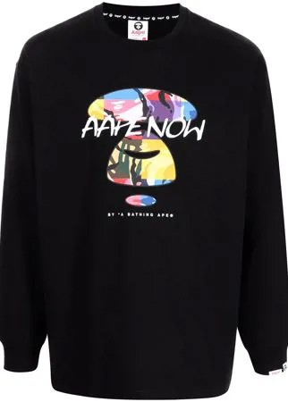 AAPE BY *A BATHING APE® футболка с длинными рукавами и графичным принтом