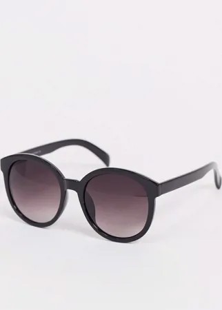 Черные круглые солнцезащитные очки New Look-Черный