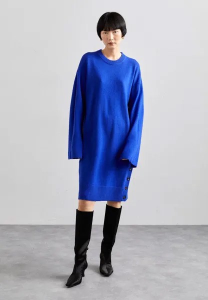 Трикотажное платье Carmen Button Dress DESIGNERS REMIX, синий
