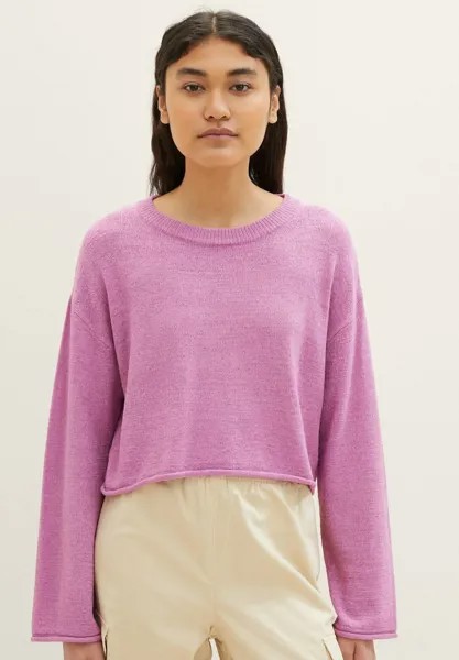 Свитшот TOM TAILOR DENIM BOXY CREW NECK, цвет blueberry blush