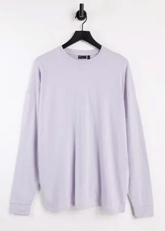 Сиреневый oversized-лонгслив ASOS DESIGN-Фиолетовый цвет
