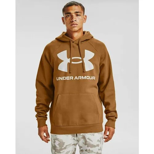 Худи спортивное Under Armour Rival Fleece Big Logo Hoodie, размер LG, , коричневый