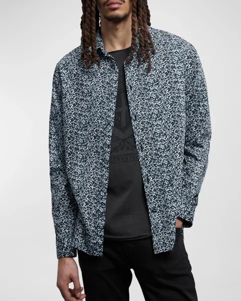 Мужская спортивная рубашка узкого кроя Ross John Varvatos, цвет Stream Blue
