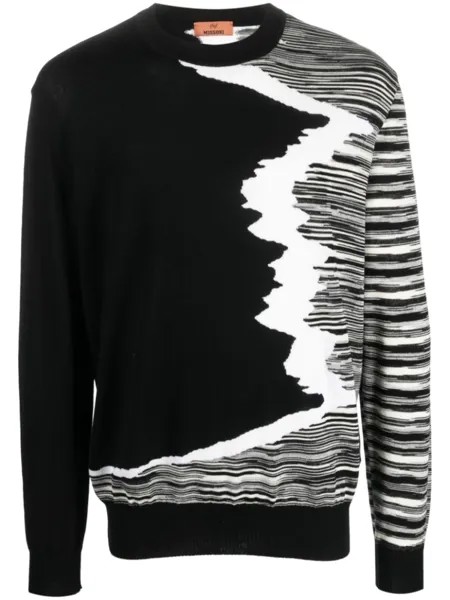 Missoni шерстяной джемпер с узором, черный