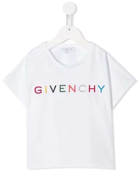 Givenchy Kids футболка с вышитым логотипом